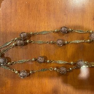 Beaded and Gold necklace.